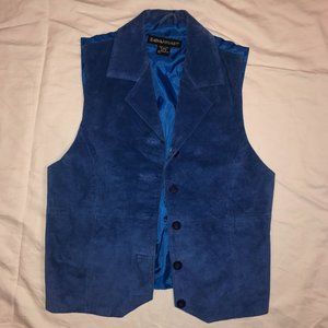Vintage Savannah Royal Blue Suede Vest